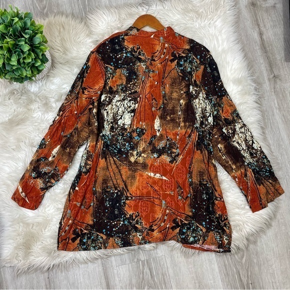 Citron Art to Wear Abstract Blouse 1X - Picture 7 of 7